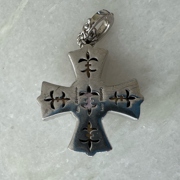 Judith Ripka Sterling Silver Mother Of Pearl & Amethyst Cross Enhancer Pendant - Picture 11 of 11